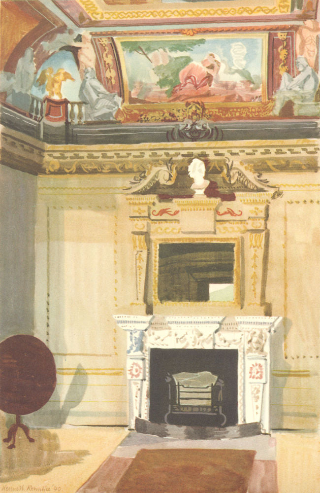 DUNCOMBE PARK. The Pavilion on the Terrace. Yorkshire. By Kenneth Rowntree 1947